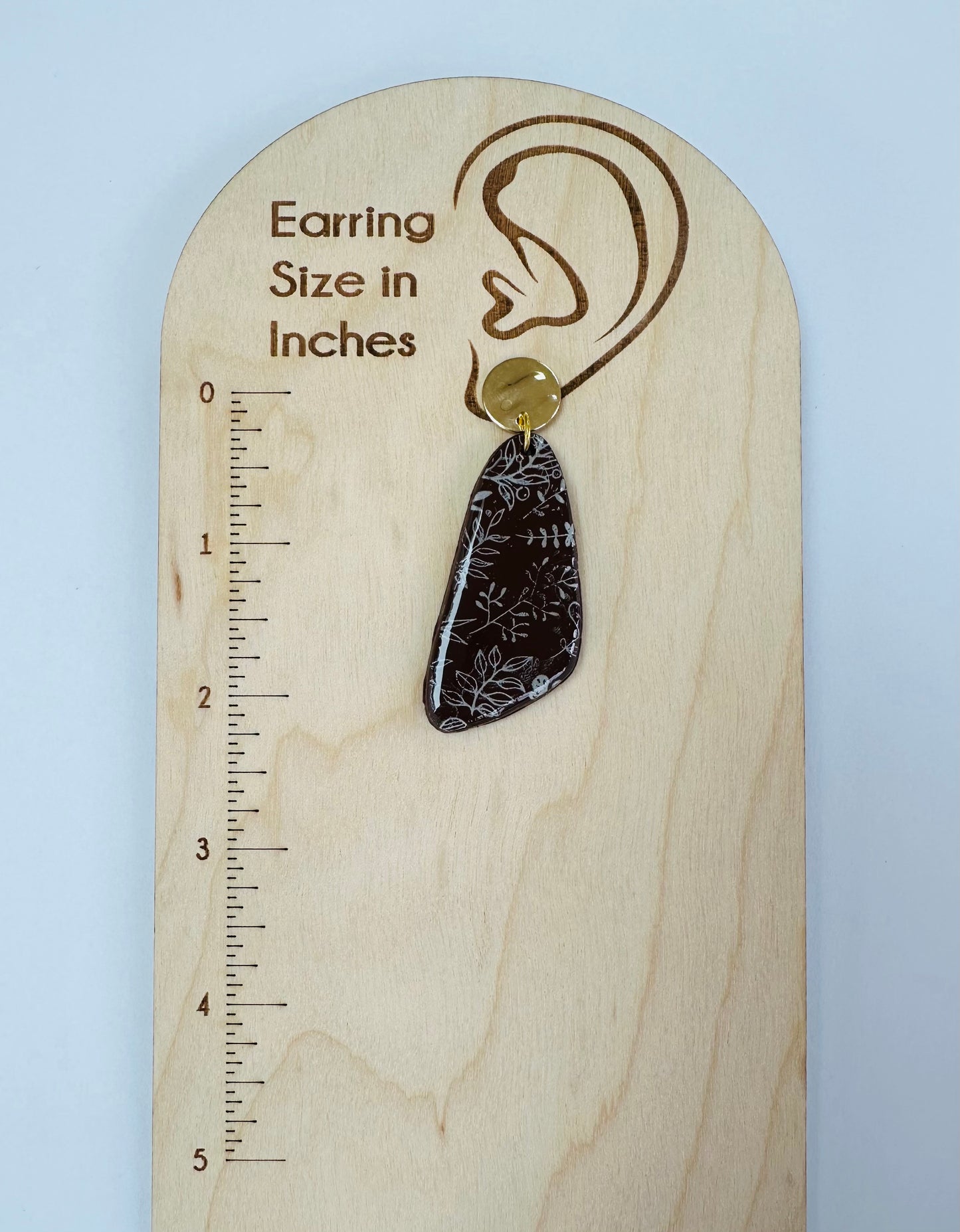 Brown Floral Dangles