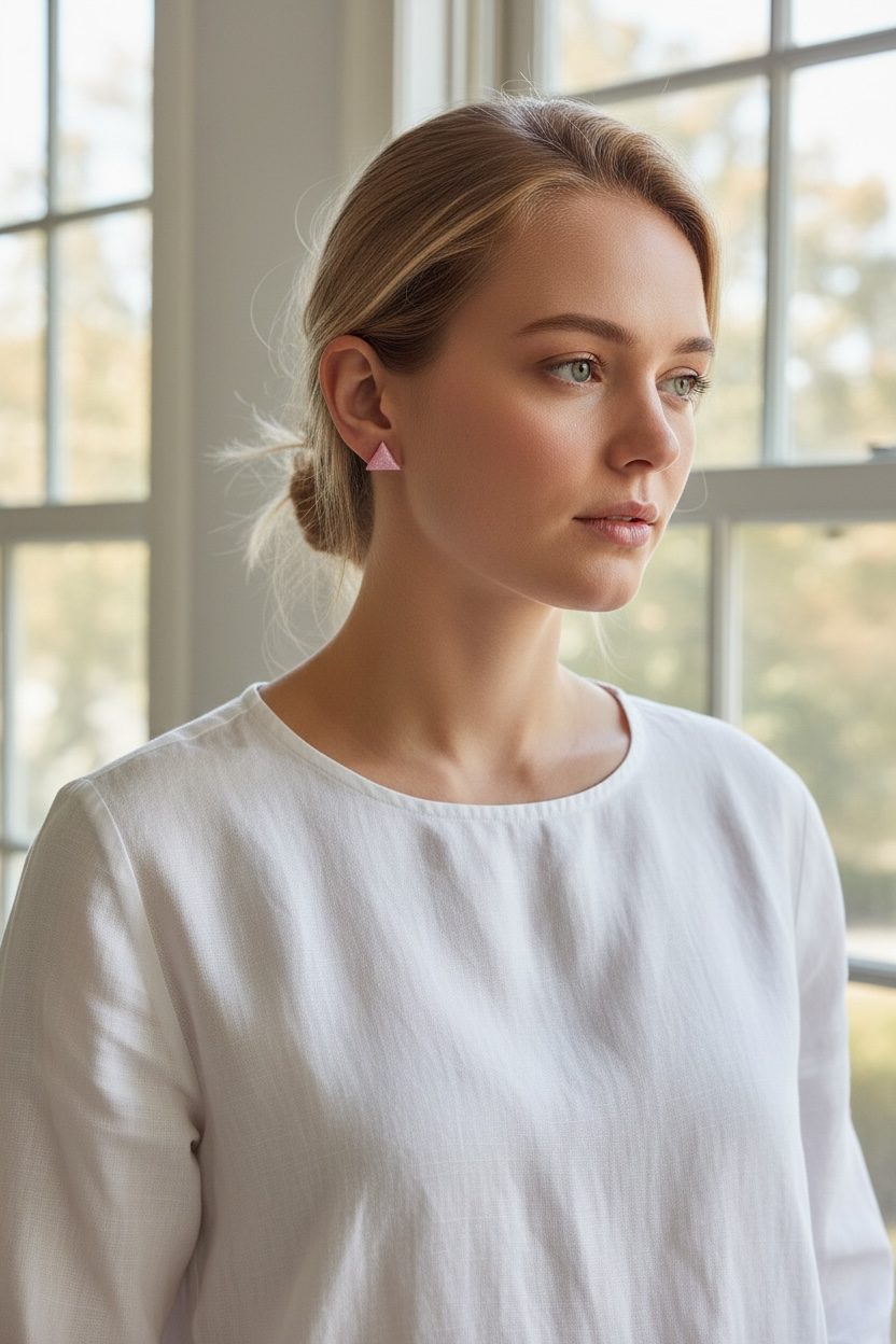 Geometric Triangle Studs