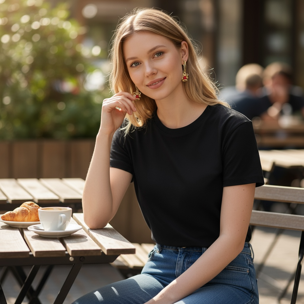 Christmas Bell Earrings – Gold Holiday Dangles, Festive Red Bell Jewelry