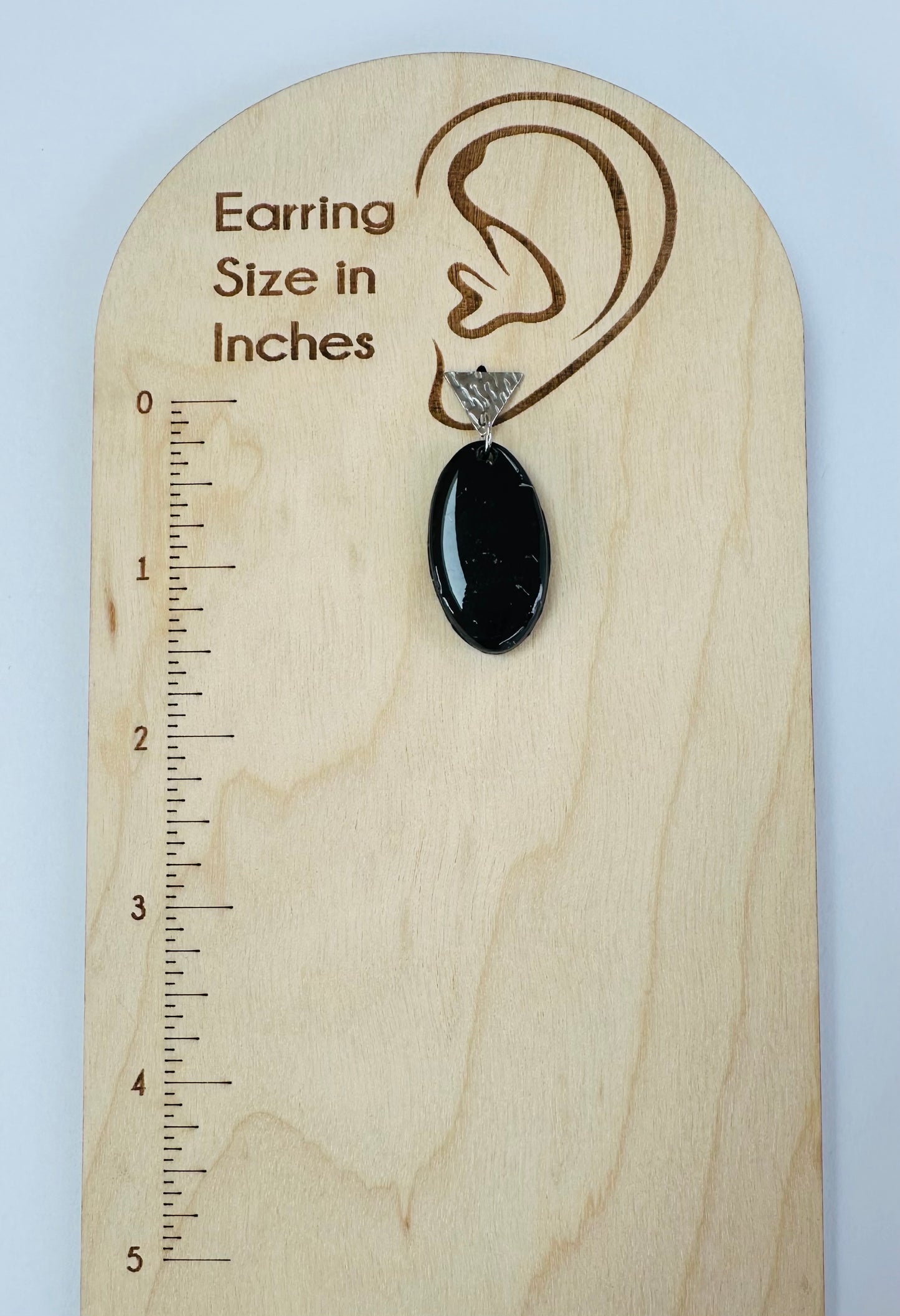 Black Teardrop Earrings