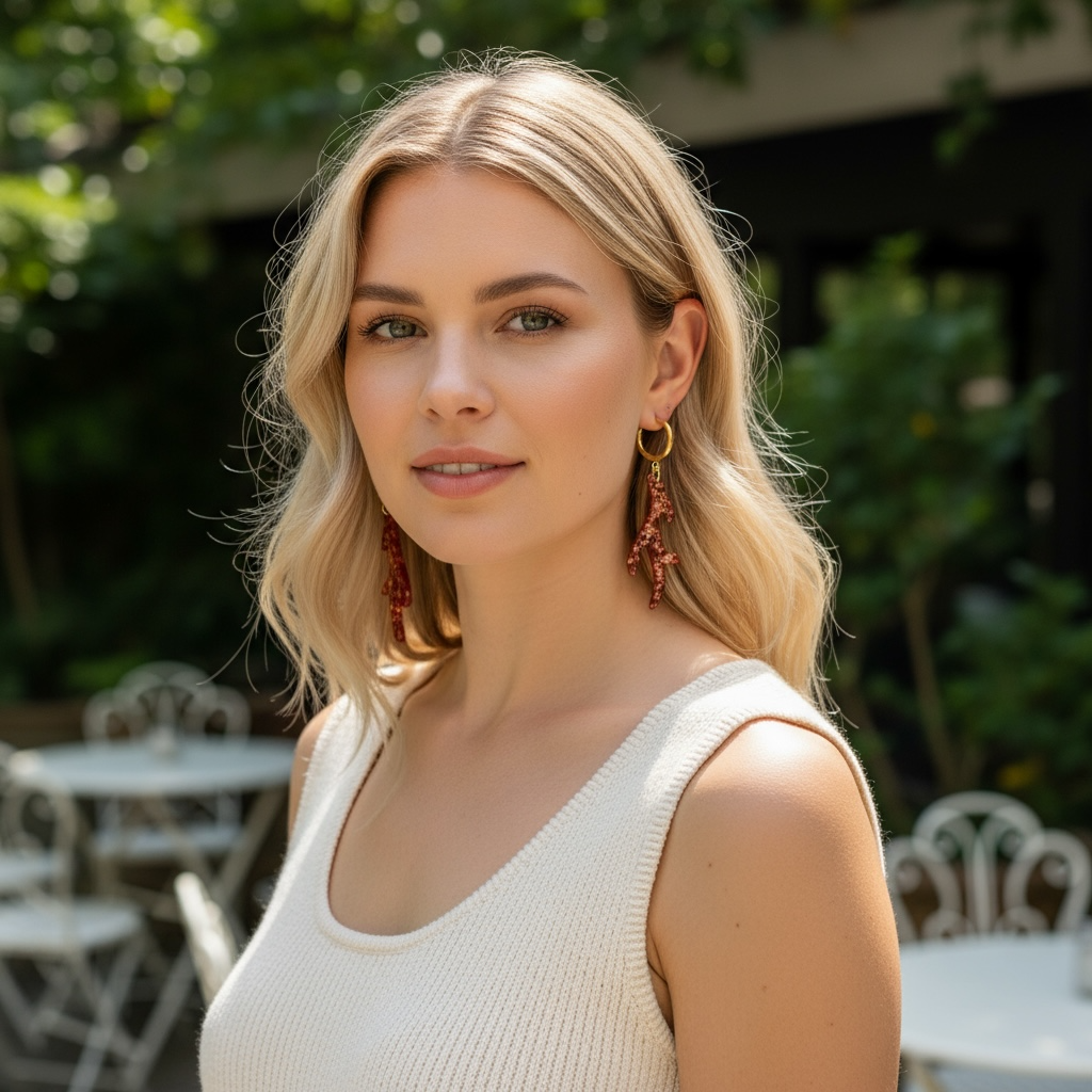Crimson Antler Earrings
