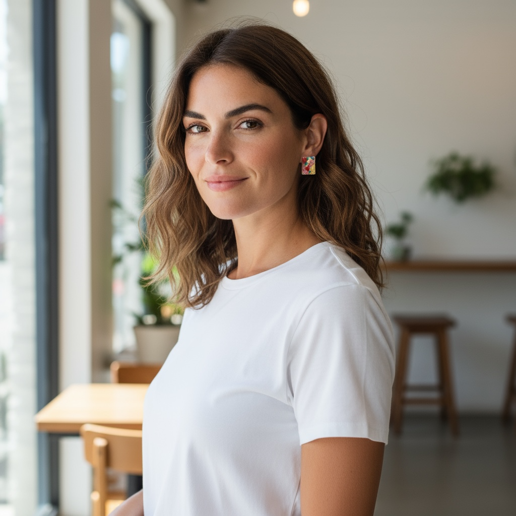 Confetti Gold Mini Studs