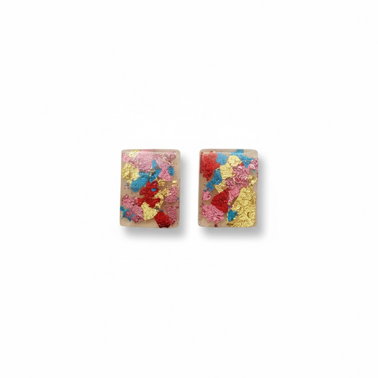 Confetti Gold Mini Studs