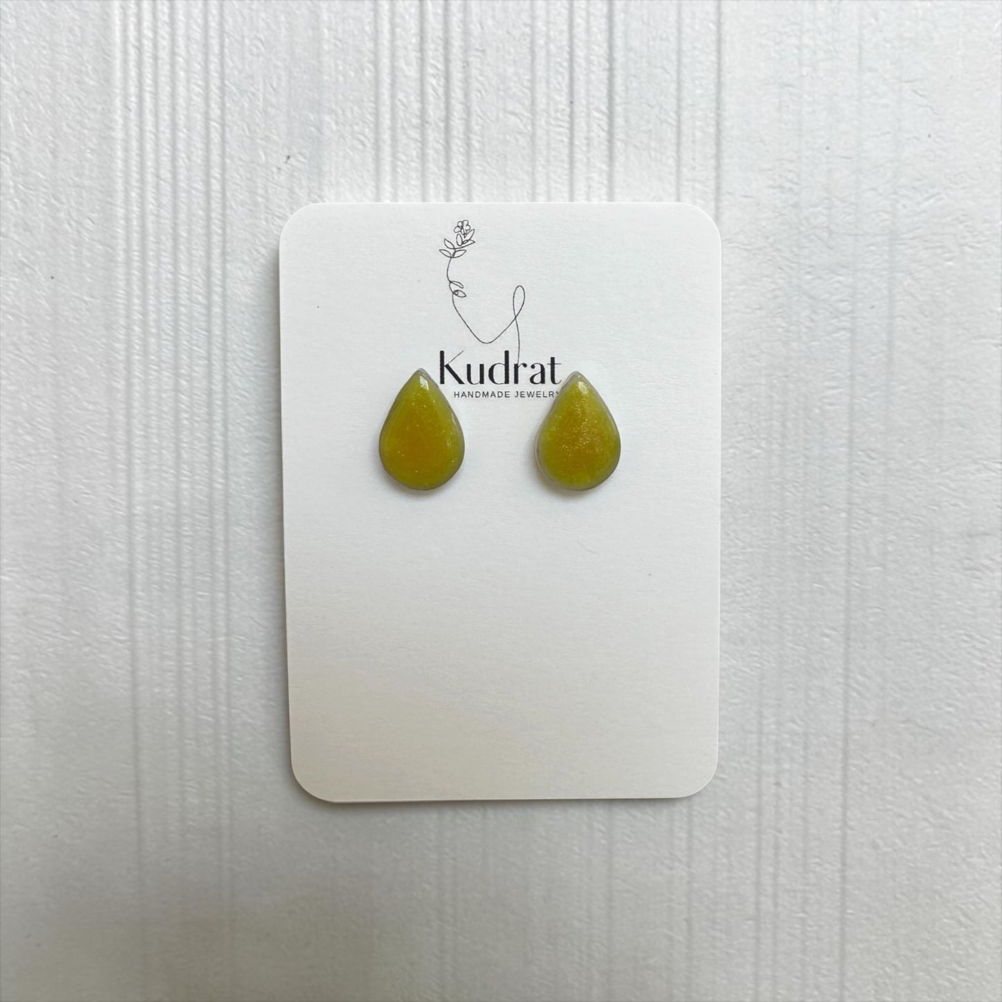 Tear Drop Stud Earrings | Lightweight Handmade Earrings | Pastel Clay Studs