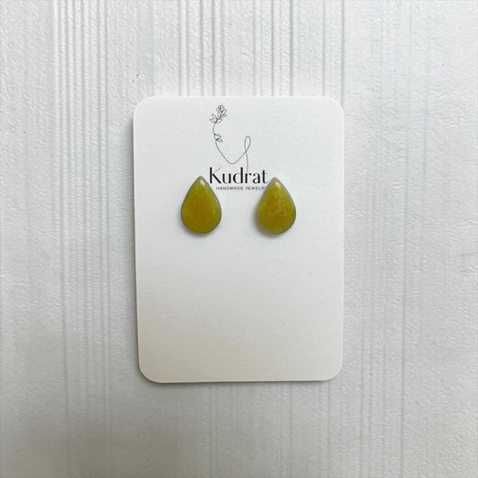 Tear Drop Stud Earrings | Lightweight Handmade Earrings | Pastel Clay Studs