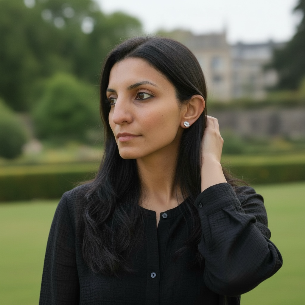 Silver Feather Drop Earrings with Blue Accent – Nature-Inspired Lightweight Dangles