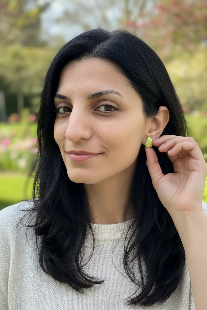 Tear Drop Stud Earrings | Lightweight Handmade Earrings | Pastel Clay Studs