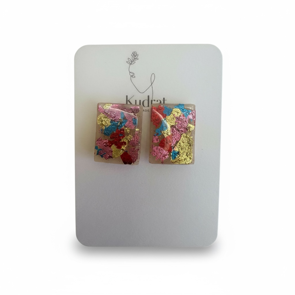 Confetti Gold Mini Studs