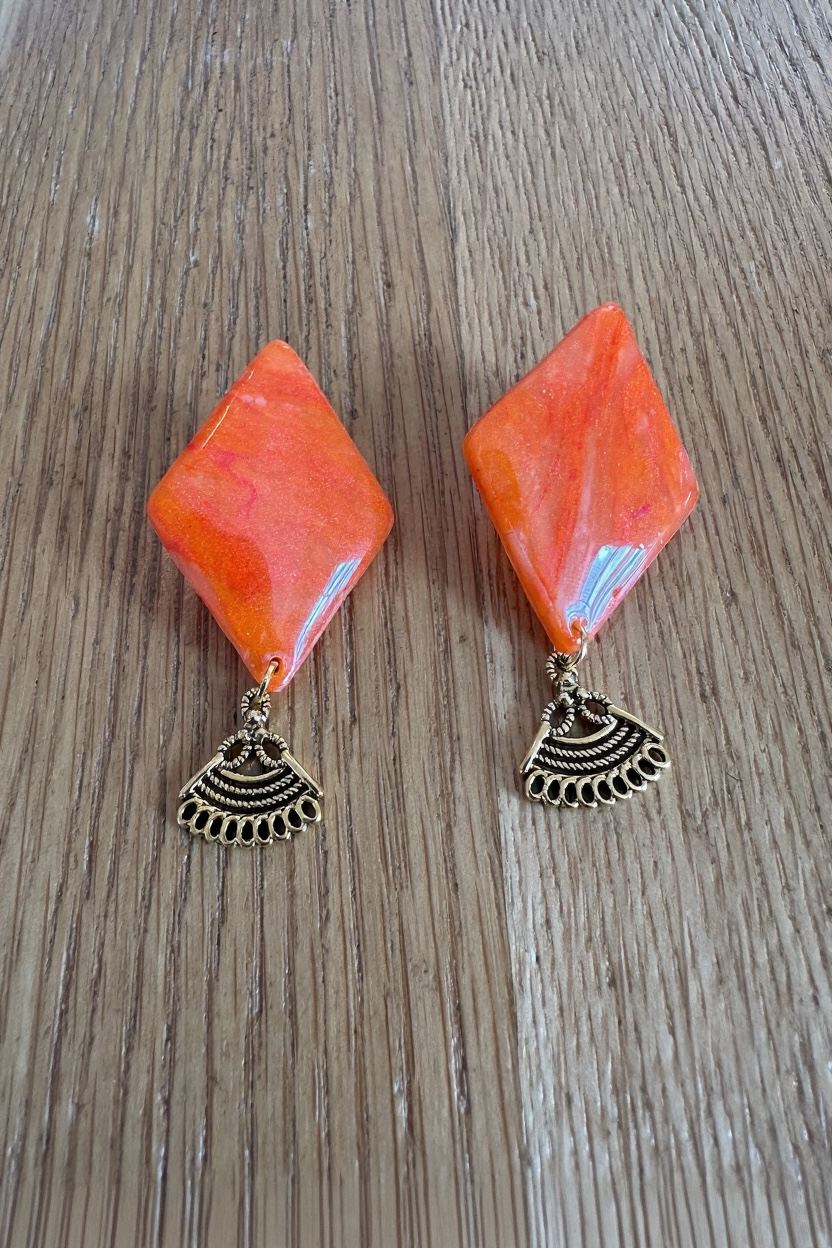 Fiery Sunset Diamond Earrings